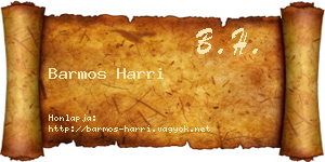 Barmos Harri névjegykártya